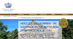 Desktop Screenshot of krone-mittelberg.de